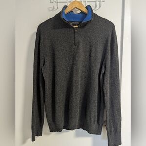 Banana Republic Men's Dark Charcoal Half-Zip Sweater